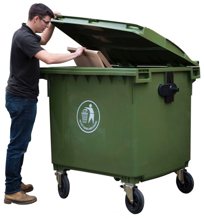 660L & 1100L Waste Bins  Get Me Packaging 660 Green 