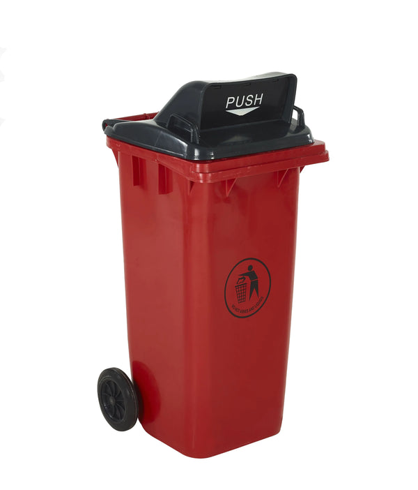 Wheeled Bins with Push Flap Lid  Get Me Packaging   