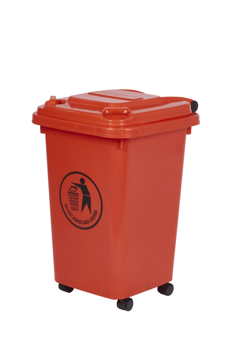 Wheeled Bin - 30 & 50 Litre  Get Me Packaging 30 Red/Orange 