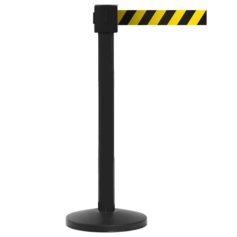 Premium Safety Belt Barriers - Chevron Belt  Get Me Packaging 4900 Black Black & Yellow Chevron