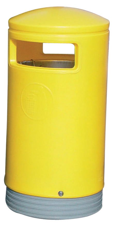Hooded Top Litter Bins  Get Me Packaging Yellow  