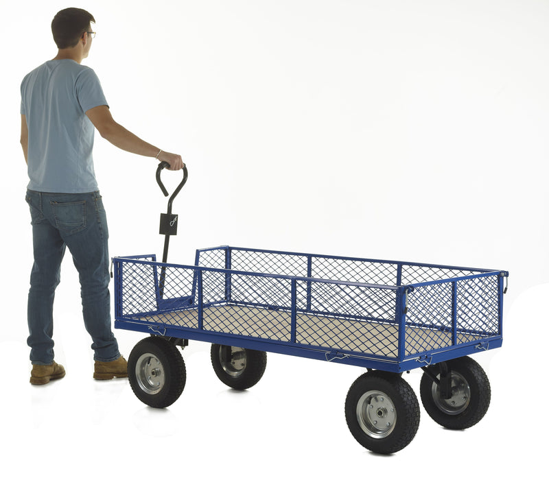 Industrial General Purpose Trucks  Get Me Packaging Mesh General Purpose Truck with Mesh Sides & Ends Pneumatic