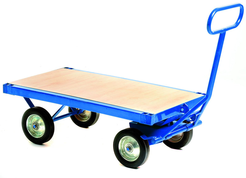 Heavy Duty Turntable Truck  Get Me Packaging Flat Deck Unit Braked Unit 1250 x 700