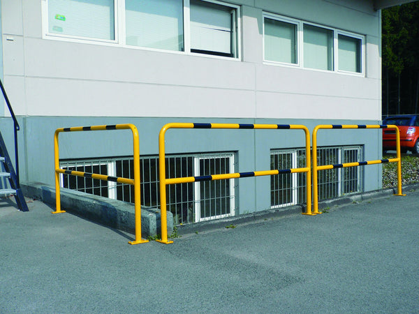 TRAFFIC LINE - Steel Hoop Guards  Get Me Packaging Yellow with Black Bands Galvanised & Powder Coated 1000 x 1000