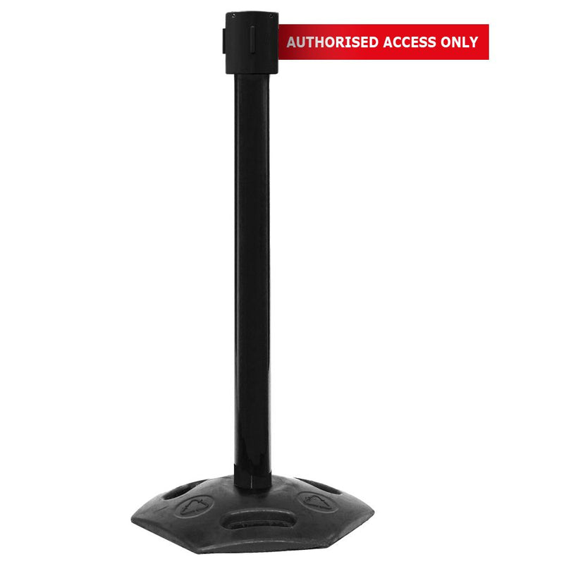 Premium Weatherproof Barriers  Get Me Packaging Black AUTHORISED ACCESS ONLY - Red 