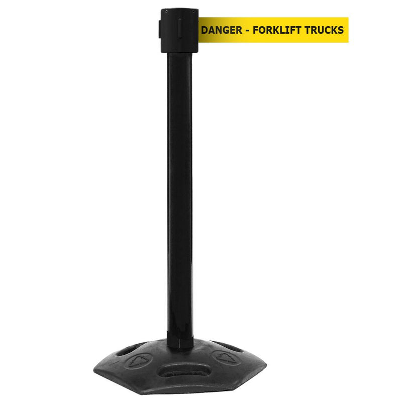 Premium Weatherproof Barriers  Get Me Packaging Black DANGER - FORKLIFT TRUCKS 