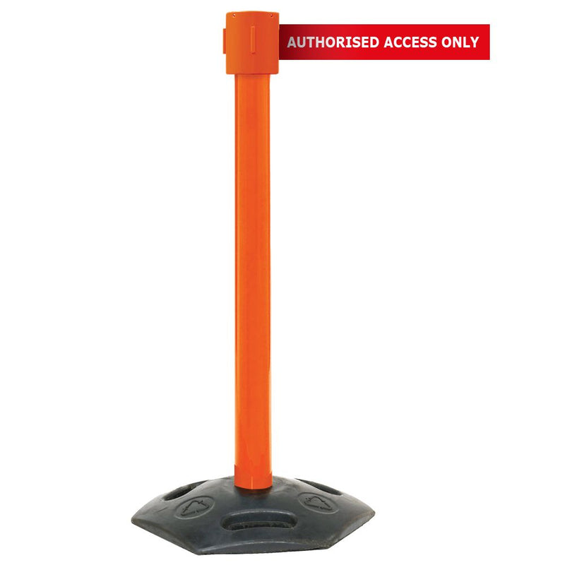 Premium Weatherproof Barriers  Get Me Packaging Orange AUTHORISED ACCESS ONLY - Red 