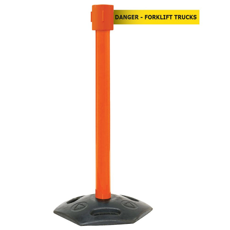 Premium Weatherproof Barriers  Get Me Packaging Orange DANGER - FORKLIFT TRUCKS 