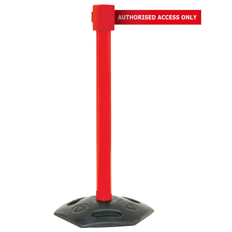 Premium Weatherproof Barriers  Get Me Packaging Red AUTHORISED ACCESS ONLY - Red 