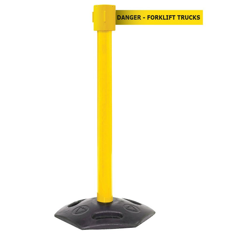 Premium Weatherproof Barriers  Get Me Packaging Yellow DANGER - FORKLIFT TRUCKS 