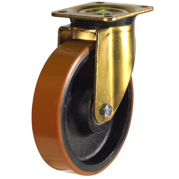 Heavy Duty Pressed Steel Castors  Get Me Packaging 125 Swivel Polyurethane