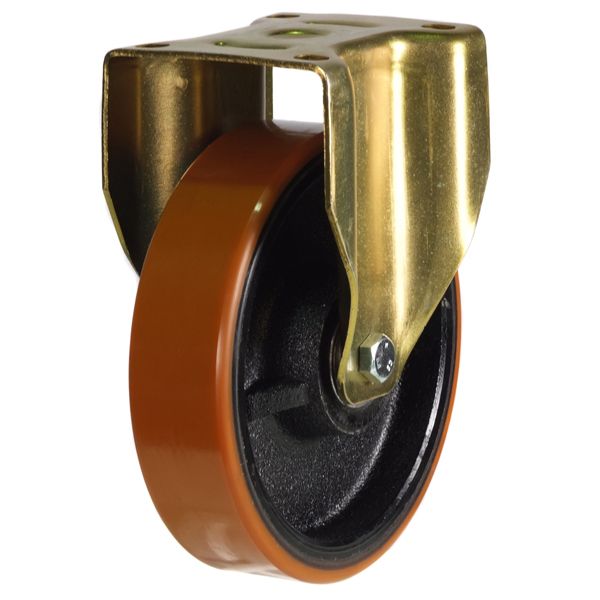 Heavy Duty Pressed Steel Castors  Get Me Packaging 125 Braked Polyurethane