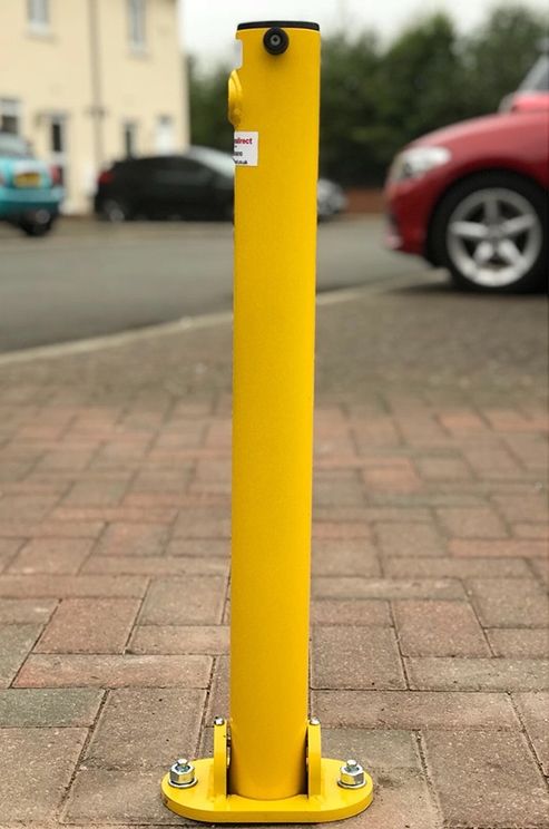 Parking Posts  Get Me Packaging Hinged Integral Lock (Yellow) Bolt Down  