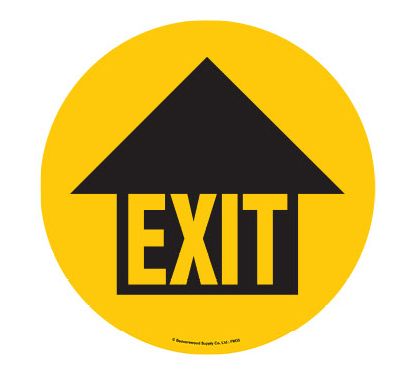 Floor Graphic Markers  Get Me Packaging Exit Arrow  