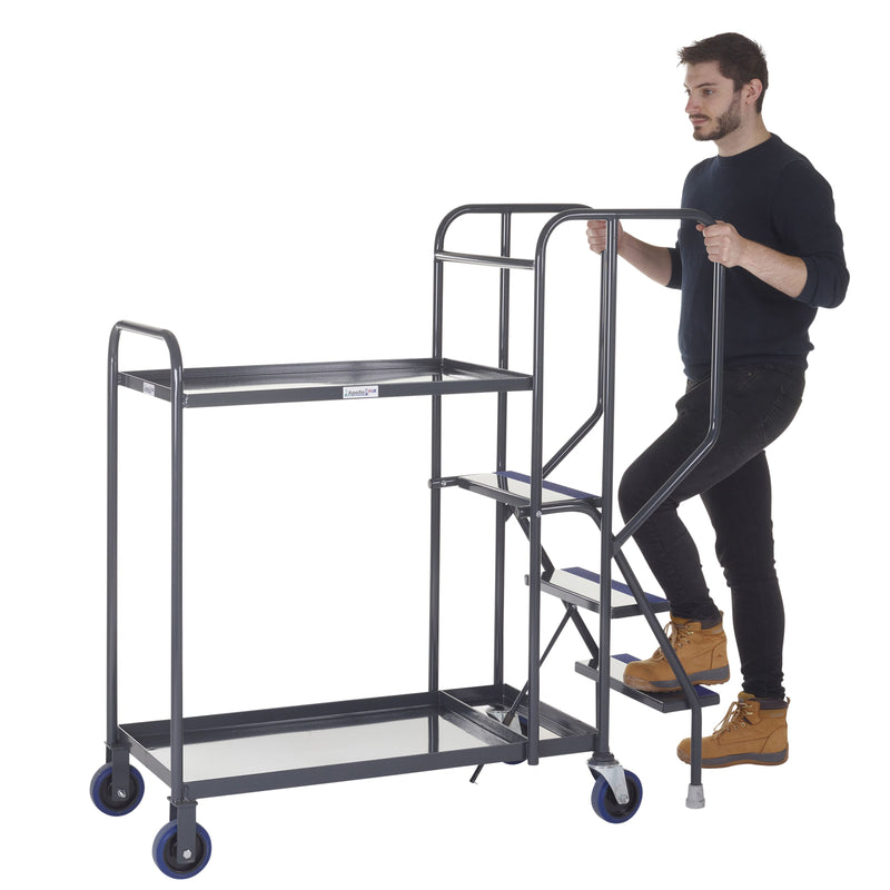 Apollo UK Stepped Picking Trolleys  Get Me Packaging Steel 2 