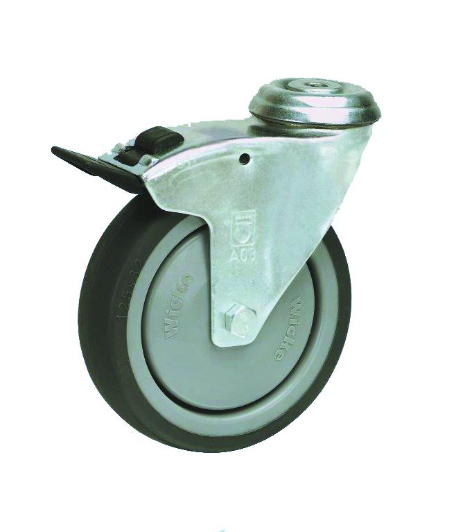 Expanding Fitting Castors  Get Me Packaging 100mm Swivel Braked 