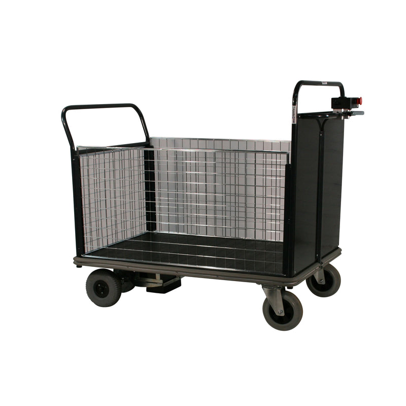 Apollo UK Powered Platform Trucks - Mesh End & Sides  Get Me Packaging 1000 x 700 2 Mesh Sides & Opposite End 