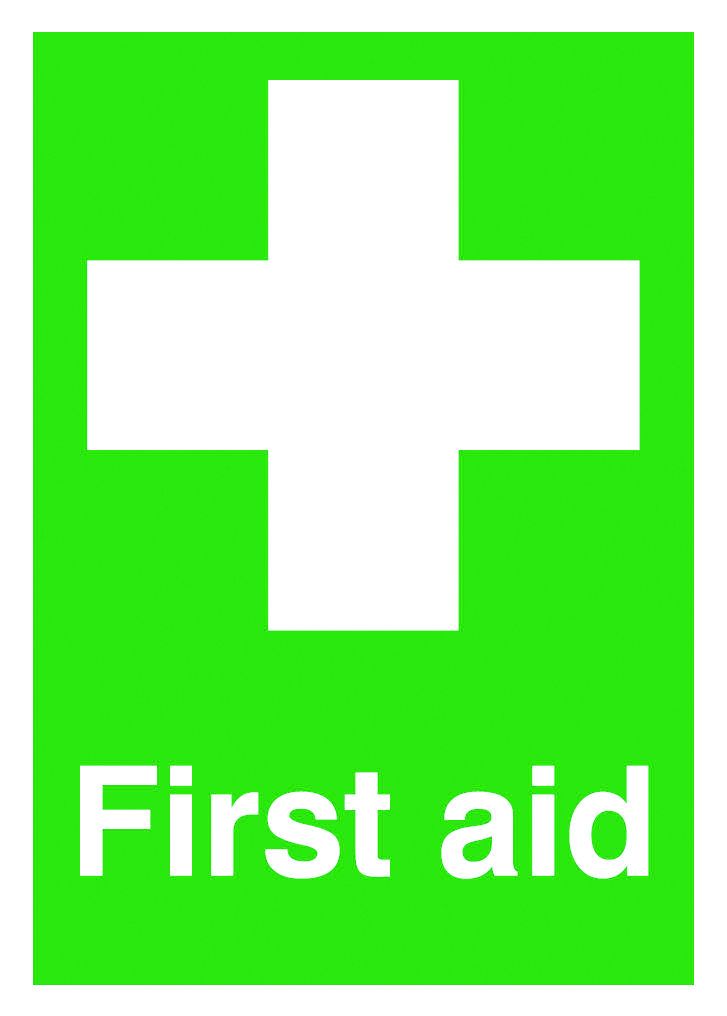 Fire Exit & Emergency Signs  Get Me Packaging FIRST AID - 297 x 210mm 1mm Rigid Plastic 