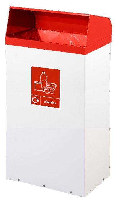 Steel Recycling Bins  Get Me Packaging 60 Red 