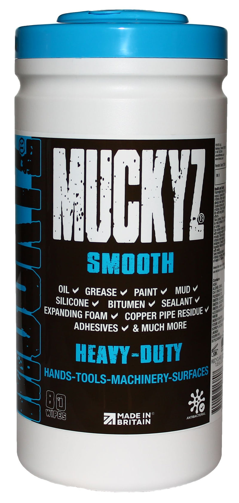 MUCKYZ Wipes  Get Me Packaging Case of 6 x 2 litre tubs of 80 MUCKYZ Smooth Wipes  