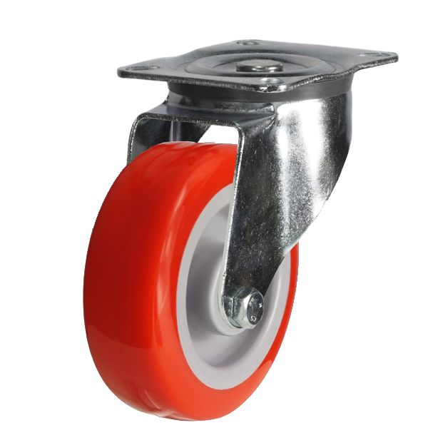 Top Plate Medium Duty Castors  Get Me Packaging 100mm Braked Nylon