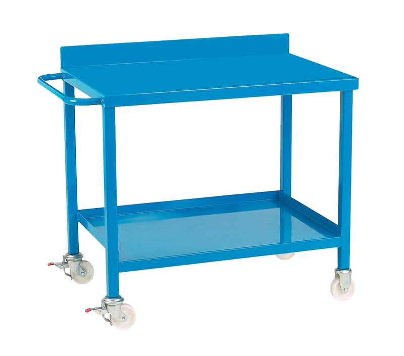 Mobile Work Benches  Get Me Packaging Mobile Work Bench 2mm Steel Work Top 