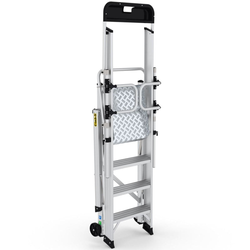 Climb-It Large Platform Folding Steps with Safety Gates  Get Me Packaging   