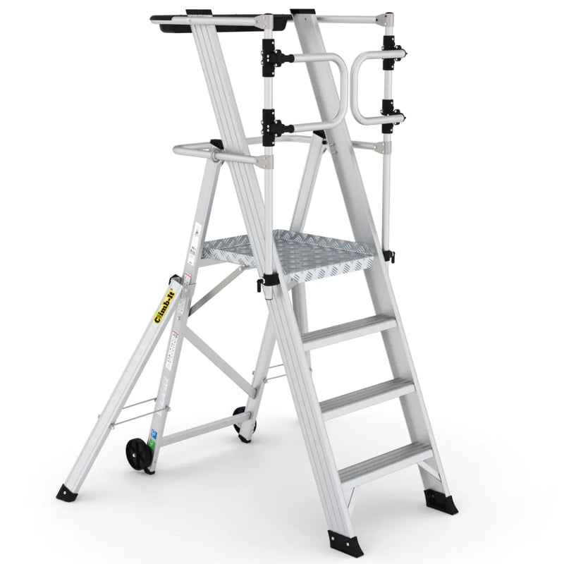 Climb-It Large Platform Folding Steps with Safety Gates  Get Me Packaging   