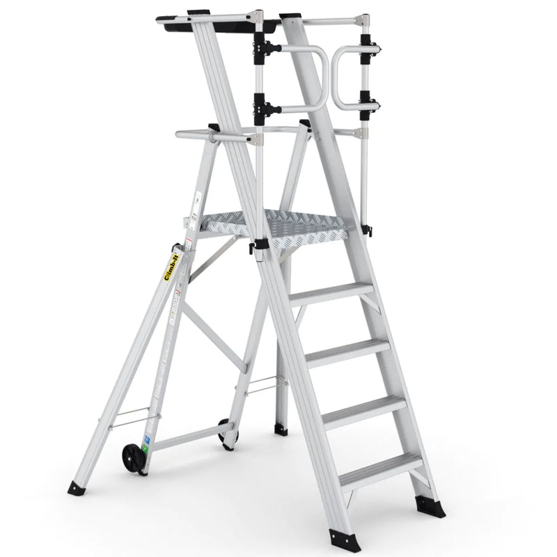 Climb-It Large Platform Folding Steps with Safety Gates  Get Me Packaging   