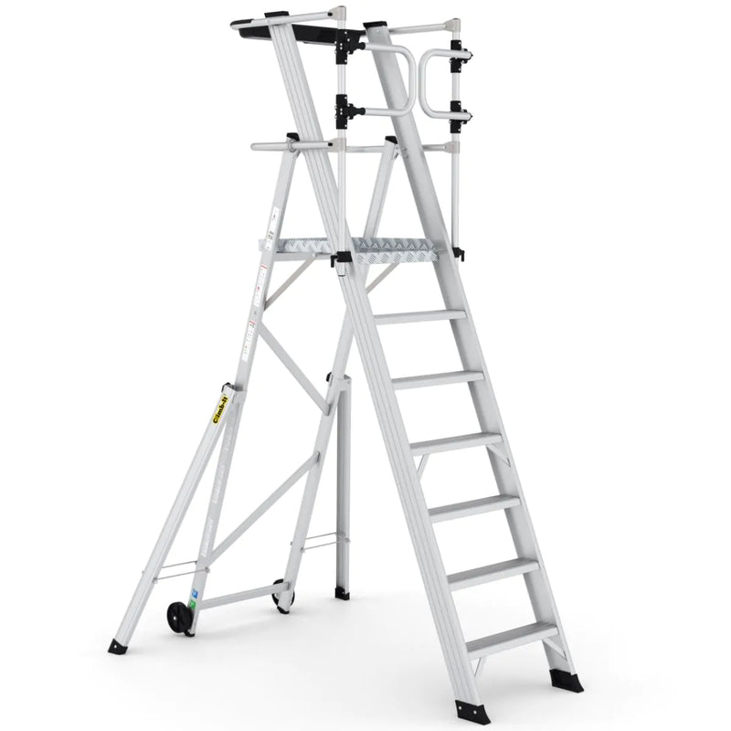 Climb-It Large Platform Folding Steps with Safety Gates  Get Me Packaging   