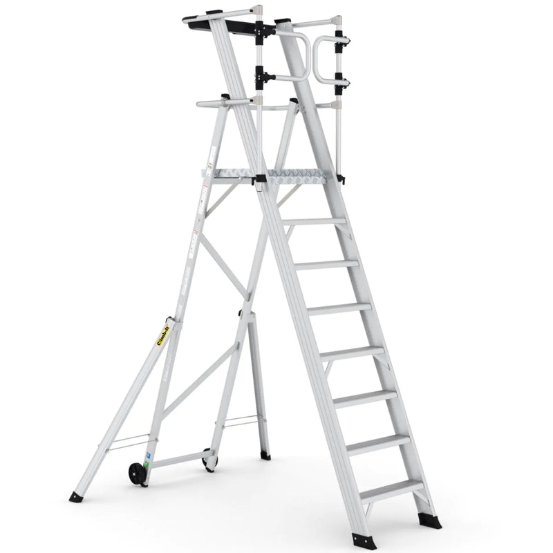 Climb-It Large Platform Folding Steps with Safety Gates  Get Me Packaging   