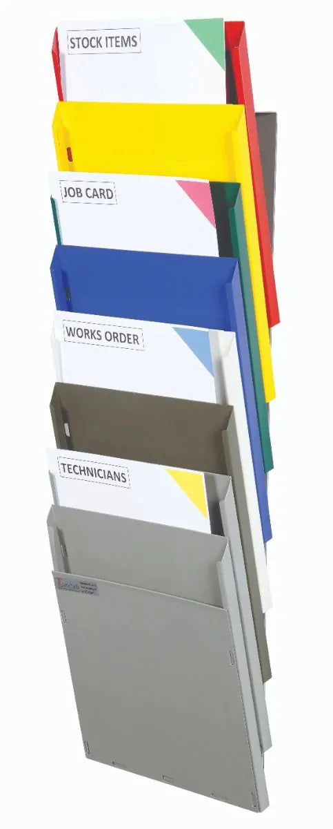 Cascading Document Display Racks  Get Me Packaging Blue 2 Landscape
