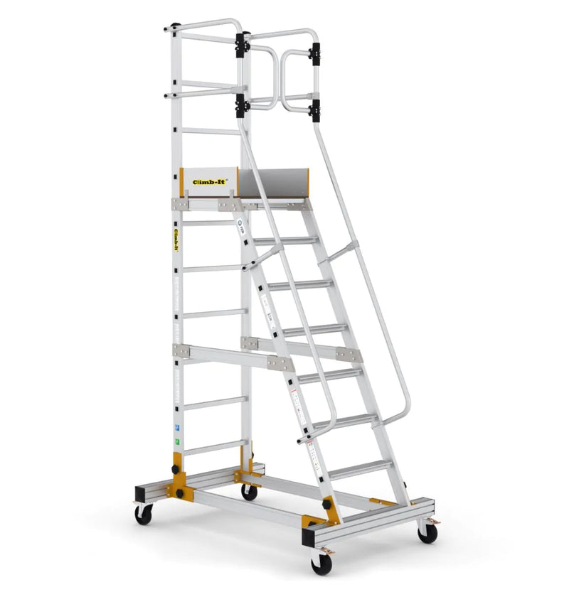 Climb-It Mobile Steps with Safety Gate  Get Me Packaging   