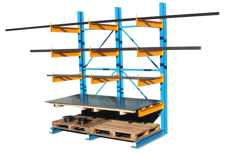 Cantilever Racking  Get Me Packaging Extension Bay 4 Arms & 1 Upright (500mm Long Arms) 