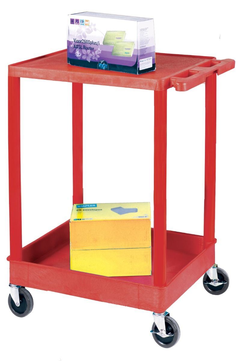 Coloured Service Trolleys  Get Me Packaging 2 Red 