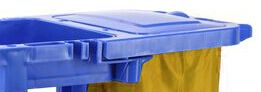 Janitorial Cleaning Trolley  Get Me Packaging Janitorial Trolley with Bag Lid 1140 x 500 x 972 