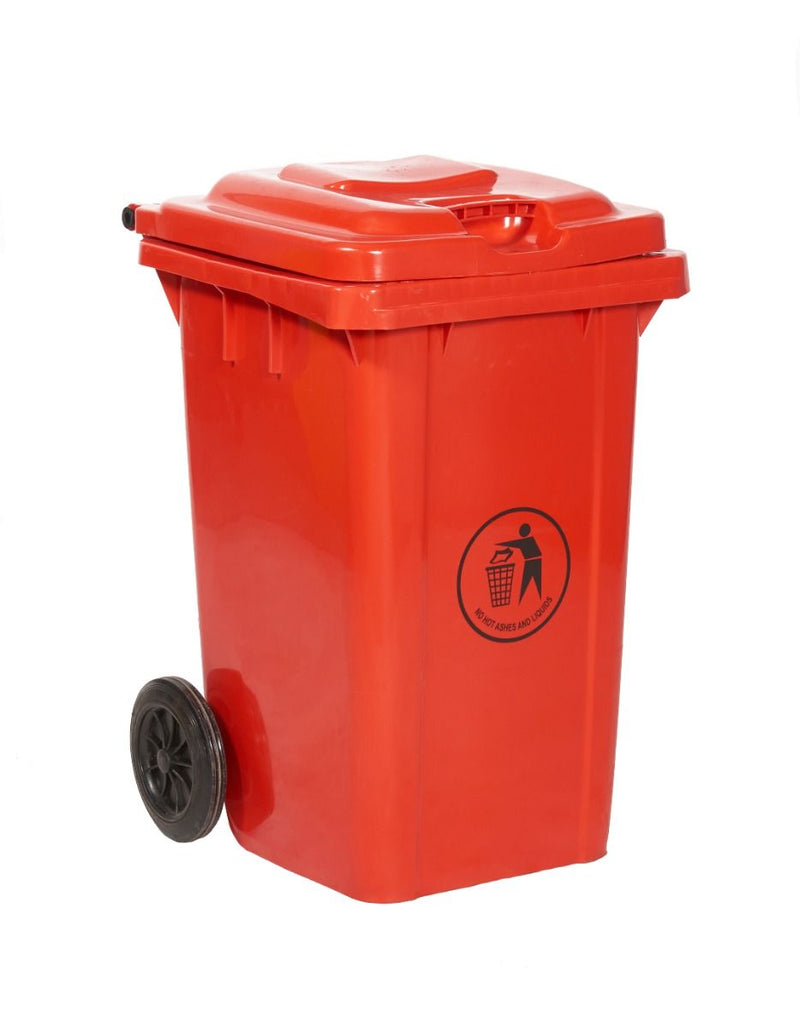 Wheeled Bin - 80 Litre  Get Me Packaging Red/Orange  