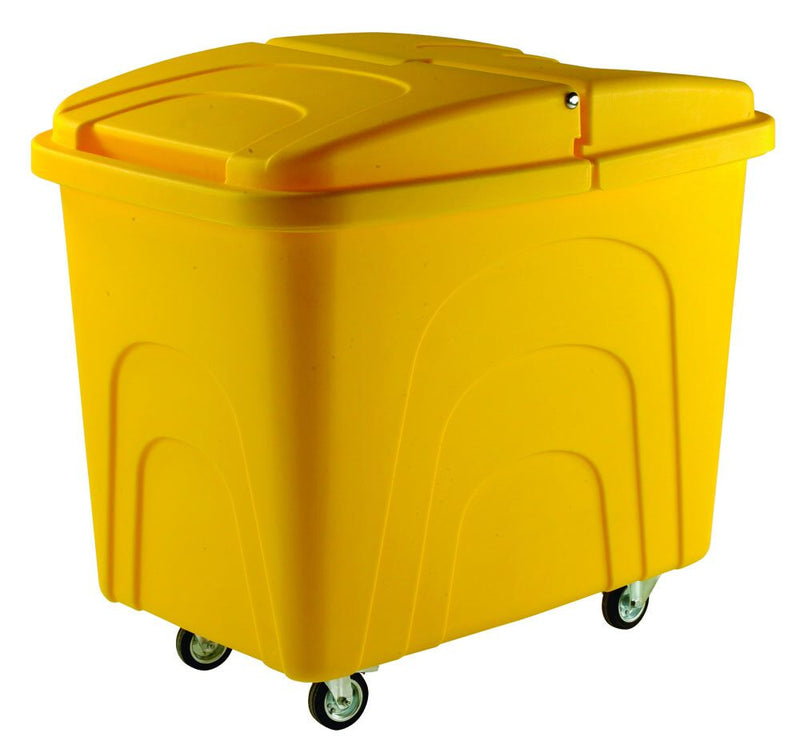 600L Robust Rim Trucks  Get Me Packaging Yellow Container with removable Half Hinged Lid 