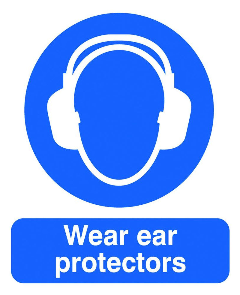 Mandatory Signs  Get Me Packaging Wear Ear Protectors 1mm Rigid Plastic 210 x 148