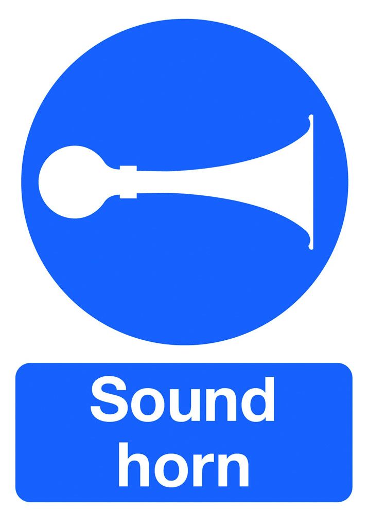 Mandatory Signs  Get Me Packaging Sound Horn 1mm Rigid Plastic 210 x 148