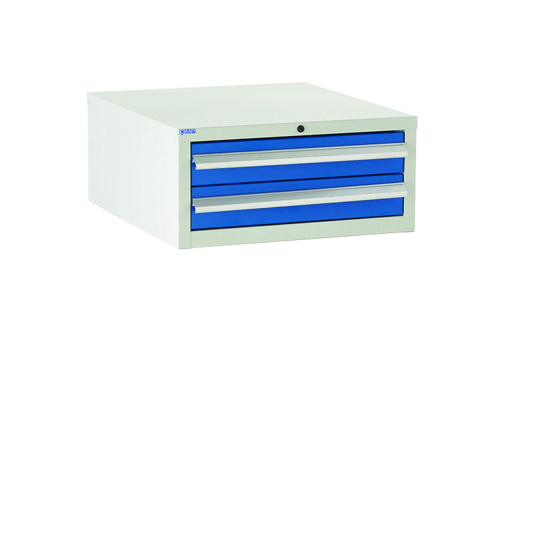 Euroslide Superbench Drawer Cabinets  Get Me Packaging 2 Drawer 2x100mm Blue 