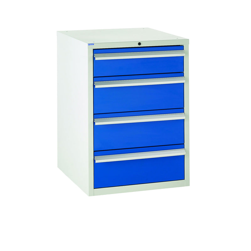 Euroslide Cabinets  Get Me Packaging Euroslide 600W 4 Drawer 1x150mm 3x200mm Blue 