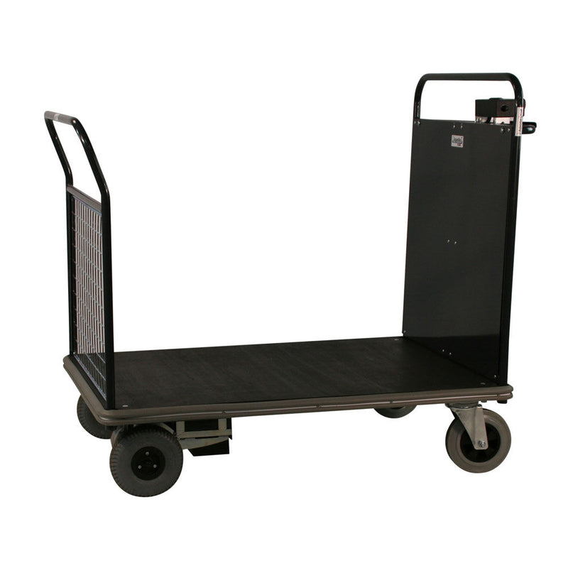 Apollo UK Powered Platform Trucks - Mesh End & Sides  Get Me Packaging 1200 x 800 Mesh Opposite End Grey