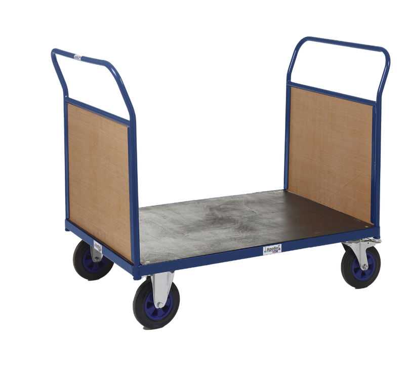 Apollo UK Platform Trucks - Timber Ends & Sides  Get Me Packaging 1000 x 700 Double Timber End Blue