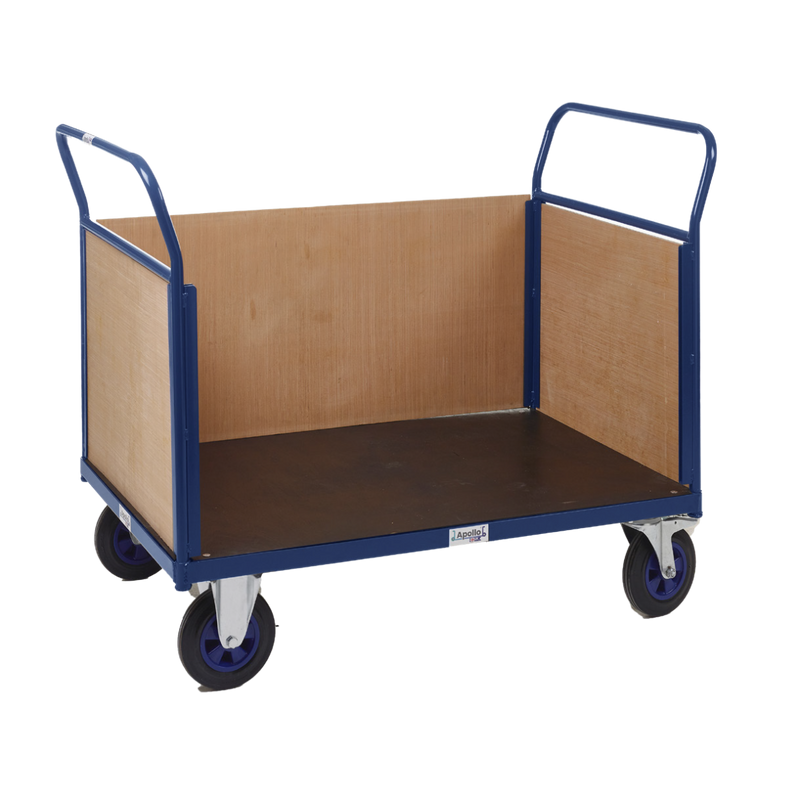 Apollo UK Platform Trucks - Timber Ends & Sides  Get Me Packaging 1000 x 700 Double Timber End & 1 Timber Side Blue