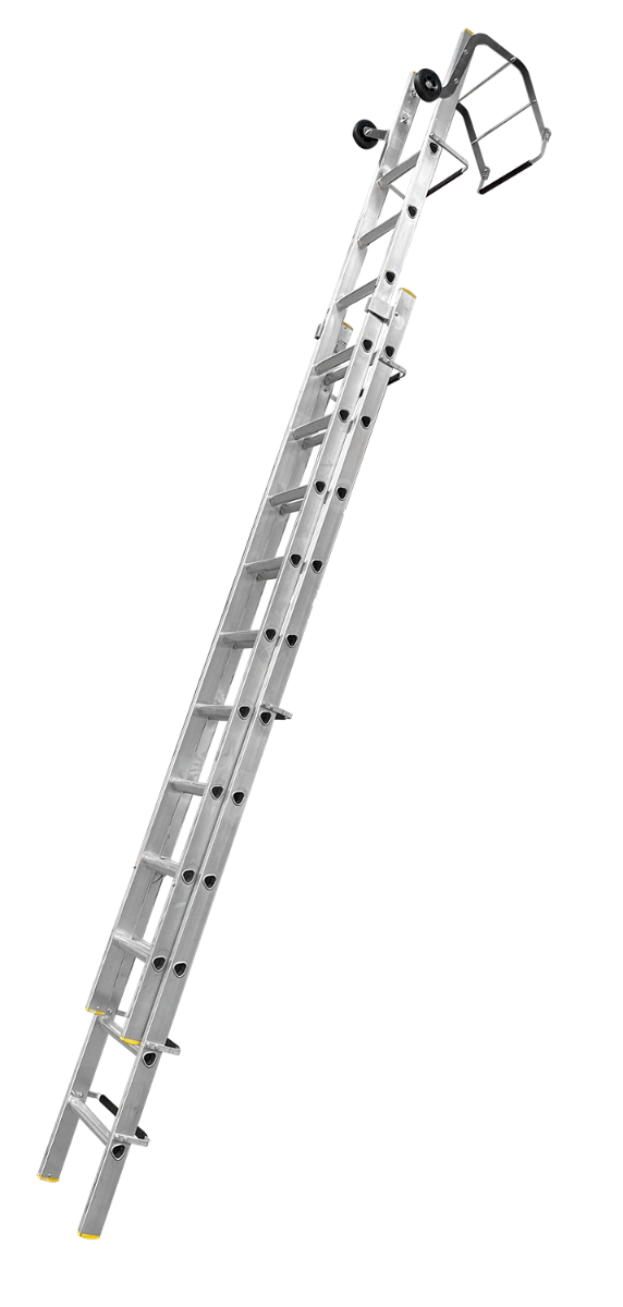 Two Section Push Up Roof Ladders  Get Me Packaging 11 + 10 5570 