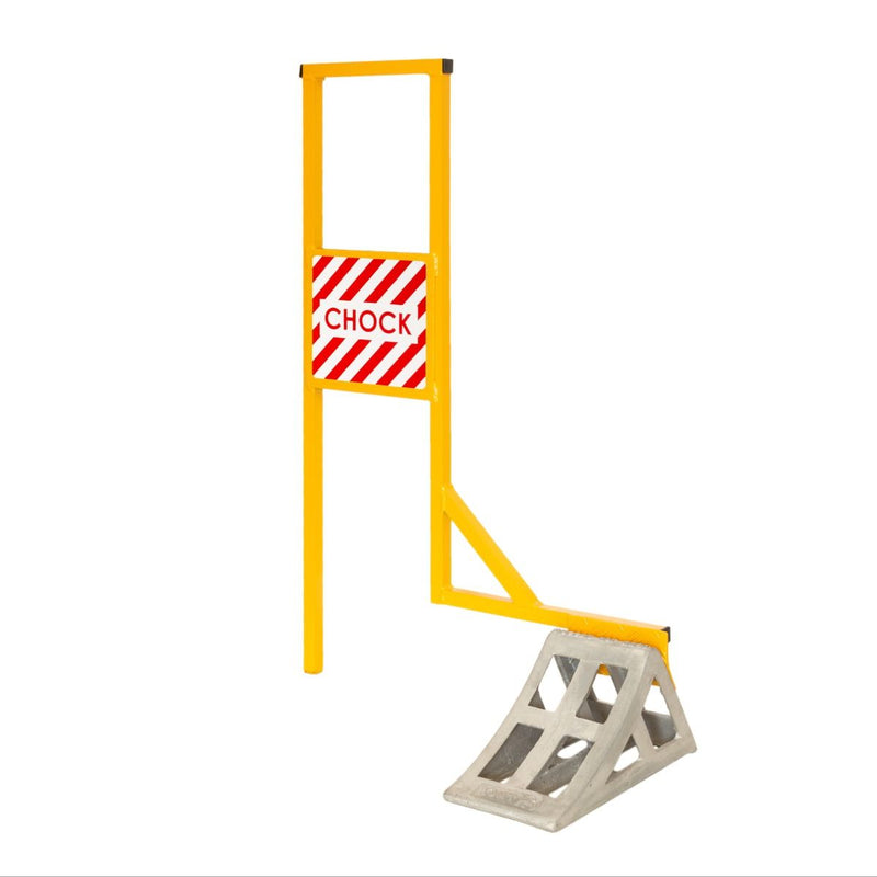 Wheel Chocks with Handle  Get Me Packaging Cast Aluminium Chock with Handle - Right Hand  