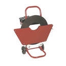 Mobile dispenser trolley for ribbon wound steel strapping