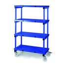 Mobile plastic shelving systems