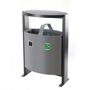 Outdoor 2 compartment bin